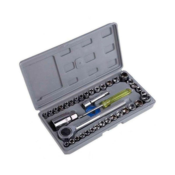 Aiwa 40 PCS Combination Socket Wrench Set – Complete Mechanical Tool Kit for Home, Garage & Automotive Repair