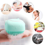 Silicone Bath Brush And Silicone Back Scrubber Care Bundle For Deep Cleansing And Gentle Body Care (Random Color)