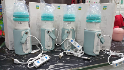 USB Baby Bottle Warmer with Adjustable Temperature Display – Portable Milk Warmer Sleeve for Car, Power Bank & Travel Use