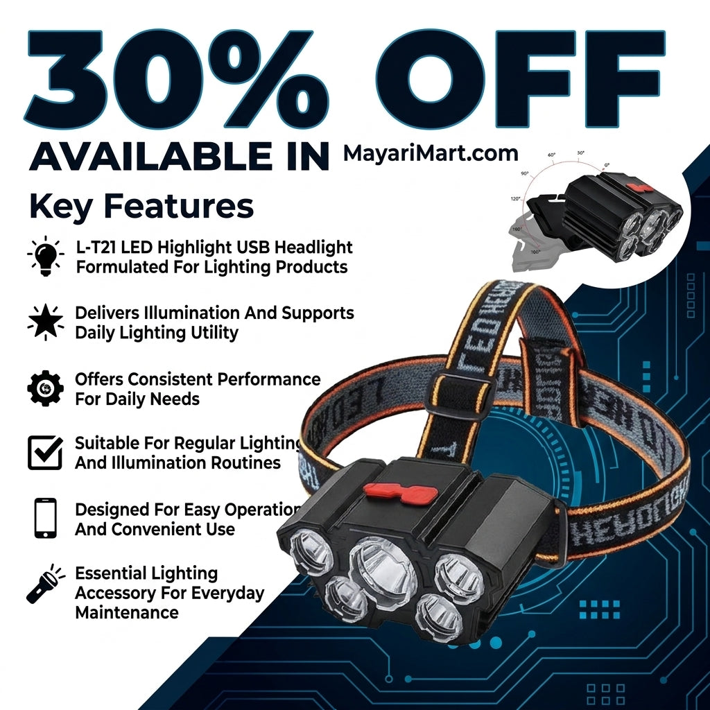 L-T21 LED Highlight USB Headlight - Lighting Product Designed For Illumination And Daily Lighting Routine