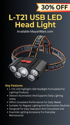 L-T21 LED Highlight USB Headlight - Lighting Product Designed For Illumination And Daily Lighting Routine