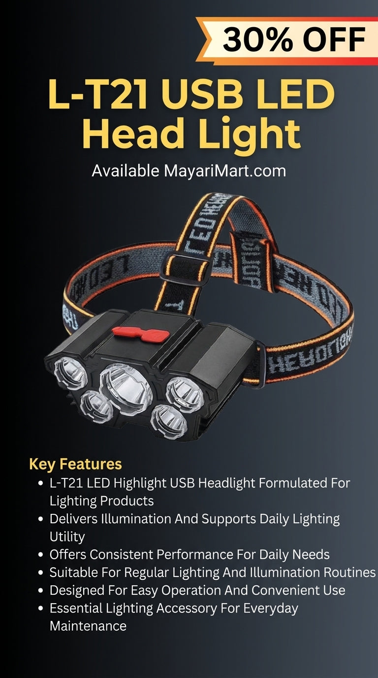 L-T21 LED Highlight USB Headlight - Lighting Product Designed For Illumination And Daily Lighting Routine