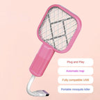 Mini USB Rechargeable Mosquito Racket with UV Light – Portable Electric Bug Zapper