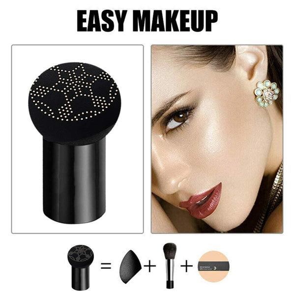 SUNISA Waterproof Mushroom Head Air Cushion Foundation – BB &amp; CC Cream with Moisturizing Liquid Base and Sponge Applicator