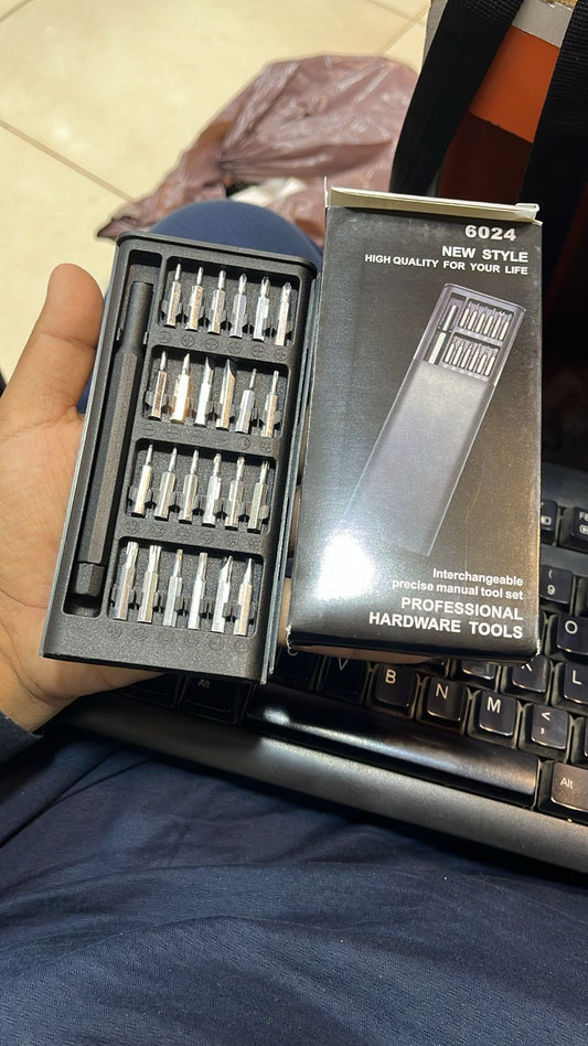 New Style 24-in-1 Precision Manual Tool Set – Professional Interchangeable Multi-Bit Toolkit with Slim Slider Housing