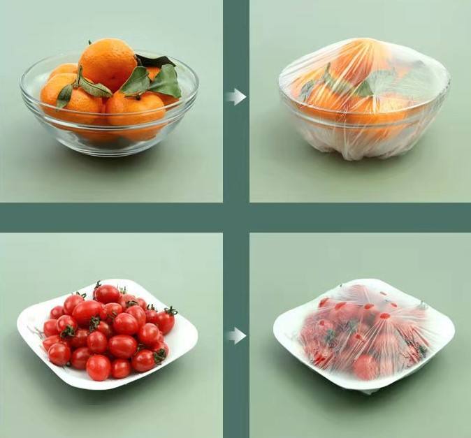 Scoop Disposable 200 Food Cover – Elastic Stretchable Bowl & Plate Covers – Universal Fit Plastic Covers for Kitchen Food Preservation