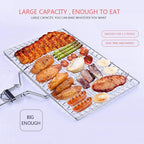 Bbq Stainless Steel Hand Grill (Small Size).13.39" x 9.06 "