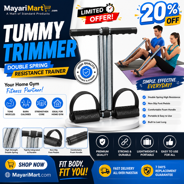 Tummy Trimmer Double Spring High Quality Resistance Trainer for Home Gym